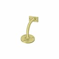 Deltana Hand Rail Brackets; 3-3/16 Projection Light Duty Unlacquered Brass Finish HRC175U3-UNL